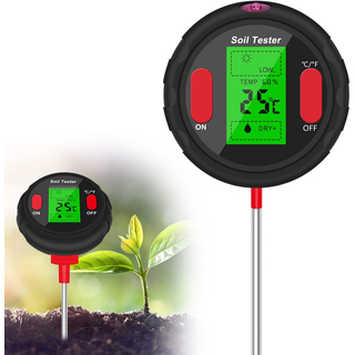 اختبار درجة حموضة التربة 5 في 1، لقياس الرطوبة درجة الحموضة الضوء درجة الحرارة الرطوبة البيئية - 250 جرام